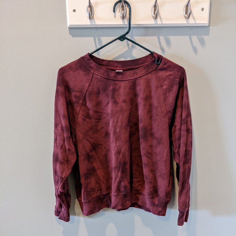 Old Navy Maroon Tie-Dye Sweatershirt, M